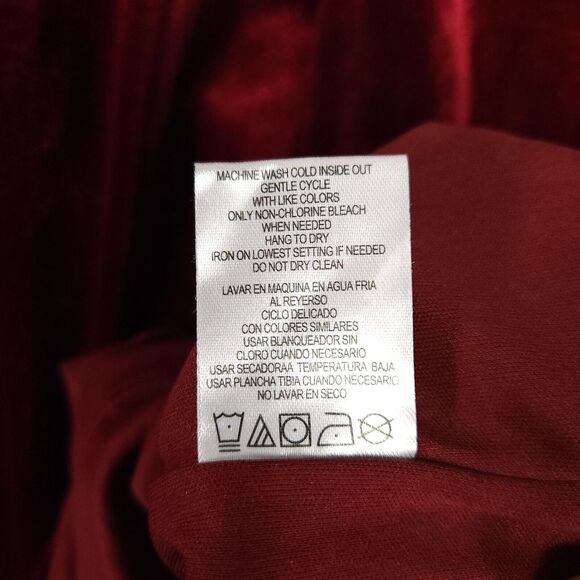 Gianni Bini Womens Short Dress L Burgundy Velvet Deep VNeck Dolman Sleeve Goth - Picture 7 of 11